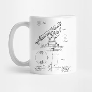 Solar Attachment for Transit Instruments Vintage Patent Hand Drawing Mug